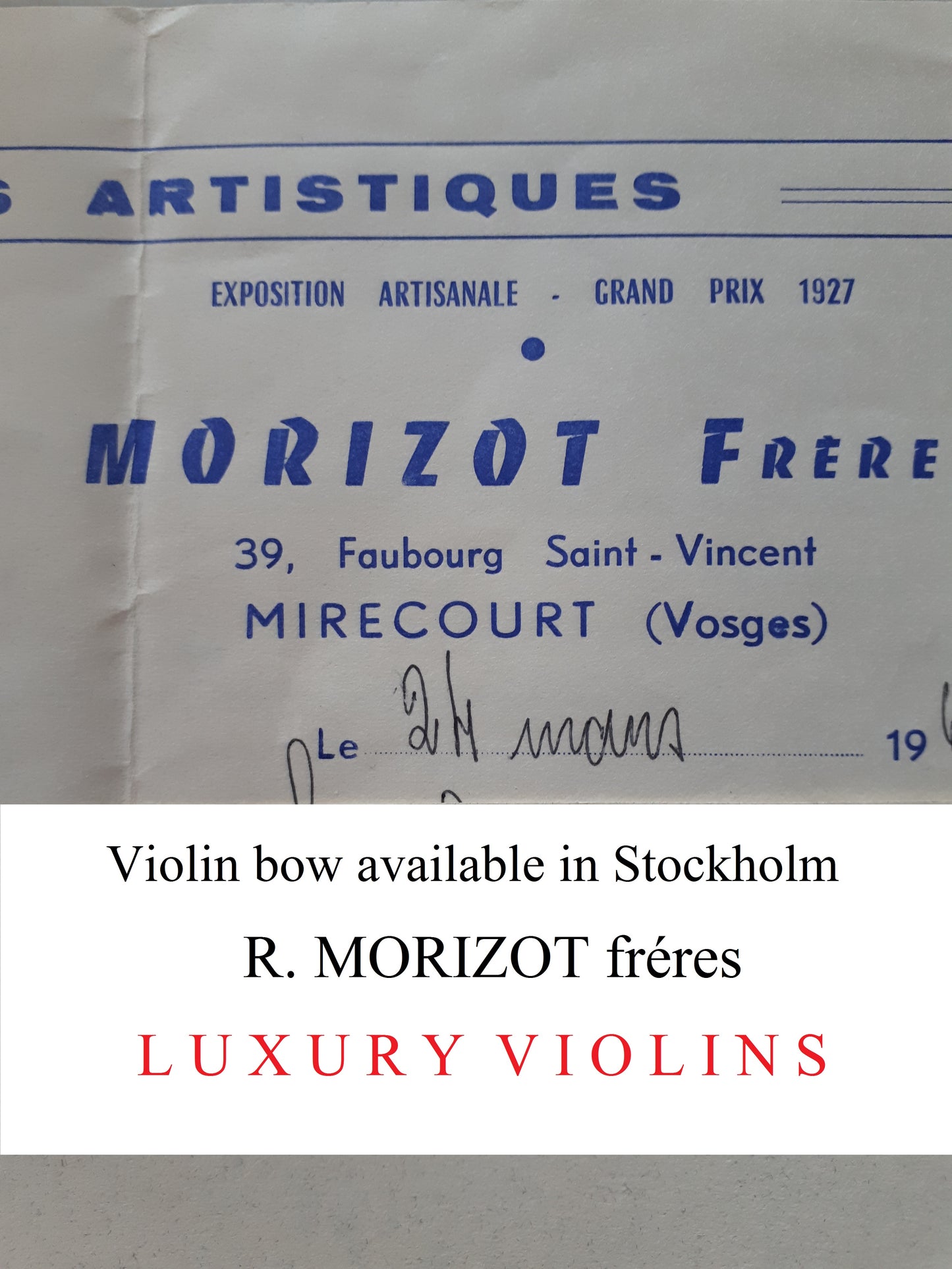 violin bow morizot french price