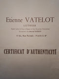 violin Etienne Vatelot Paris certificate Luthier Chardon & fils