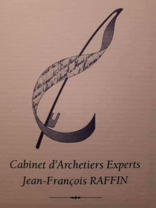 Joseph Alfred Lamy violin bow with certificate from Cabinet d’archetiers experts Jean François Raffin